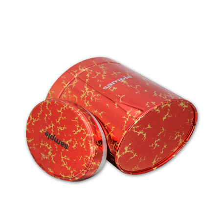 Simple Style Oval Candy Tin Box For Storage